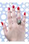 Natural Stone Peridot Zebercet Natural Stone Women's Adjustable Ring Euy2Pz - 3