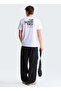 White Men's Round Neck Regular Fit T-Shirt Nf0A8Guzfn41-M Mountain Sketch Slee - 3