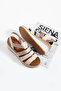 Senvia Women's Elastic Light Sole Genuine Leather Sandals Beige - 4