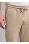 Beige Regular Fit Straight Leg Jogger Pants - 5