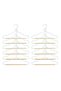 12 Pieces Matte Mint Wooden Supported Metal Children's Clothes Hangers 18X32X0.3 - 4