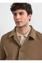 Mink Regular Fit Suede Coat - 8