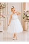 263 Girls' Tulle Evening Dress with Pearl Detail - 5