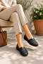 Black Inner and Outer 100% Genuine Leather Women's Casual Shoes Hand Stitched – Comfortable Ballerinas with Flexible Soles - 2