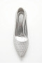 Women's Gray Stone Pointed Toe 7 cm Thin Heel Stiletto Evening Dress Heeled Shoes 1425 - 3