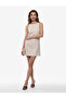 A-Line Crew Neck Sleeveless Mini Linen Dress