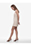 A-Line Crew Neck Sleeveless Mini Linen Dress - 3