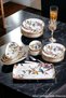 Flora 21-Piece 12-Person Ceramic Breakfast Cake Serving Plate Set - Kup124f - 4