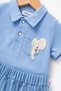 Baby Boy Polo Collar Elephant Embroidered 2-Piece Set with Shorts Summer Fabric 6-24 Months - 4