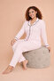 Plus Size Women's Pajama Set Striped Buttoned Over-The-Knee Comfortable (3Xl-6Xl) B790-46 - 4