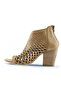 Beige Leather Women's High Heels Sandals 01Wl3700 - 5