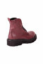 01wr3405ModelClaret Red Leather Women's Flat Boots - 2