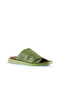 Green Leather Women's Flat Slippers 01Wq9100 - 3