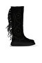 Black Suede Women's Flat Boots 30Wc5024599