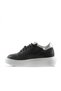 Black Silver Leather Women's Sports Shoes 01Wt4700 - 4