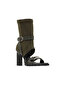 Khaki Leather-Kms Women's Sandals 30Wb24073 - 2