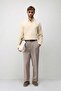 Yellow Linen Blend Relaxed Fit Men's Shirt - 3