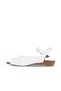 White Leather Women's Flat Sandals 01Wa4402 - 3