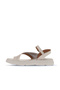 Gray Leather Women's Flip Flops Sandals 01Wa2602 - 3