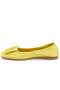Women's Yellow Leather Ballerinas - 3