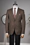 Brown combination dress - 2