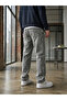 Men's Gray Jean Trousers Baggy Cut Regular Waist - 3