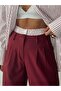 Waistband Detailed Shirt Set - Burgundy - 2