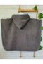 Cotton Soft Hooded Towel Poncho for Girls and Boys for Sea, Beach, Pool, Bath/Anthracite - 3