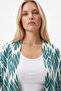 Patterned Kimono Cardigan 2-Piece Top and Bottom Set Wrinkled Fabric Summer 2Xl-6Xl Oversize - 5