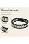 Premium Natural Stone Design Leather Bracelet Series – Real Natural Stone Hematite Men's - 4