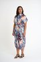 Women's Blue Satin Gathered Shirt Dress 3216 - 2