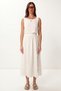 Muslin Blouse Skirt Set Lax0012 Ecru