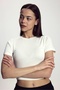 Lyra Women's Crop Bamboo T-Shirt White - 5