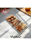 3-Compartment Serving Plate Transparent Glass Snack Plate Breakfast Presentation Plate Sauce Bowl Divided Plate Mezzanine Plate Breakfast Snack Sauce Fruit Vegetable Serving Set Luxury Rectangular Salad Presentation Plate Dishes Catering Presentation - 4