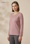 Women's Powder Spring Bunch Pattern Embroidered Collar and Sleeves, Stoned Mother Combed Cotton Blouse - 2