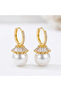 Special Series Zircon Stone and Pearl Hoop Earrings - Gift Boxed