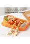 طبق بنمط البناء للأطفال الصغار، طبق مقسم للأكلة الانتقائية، هدية عيد الفصح وأعياد الميلاد للأطفال من 1-7 سنوات، أصفر - 2