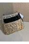 Women's Silver Star Embroidered Baguette Leather Hand and Shoulder Bag - 3