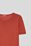Slim Fit Tile Plain Knit Rayon Knitted T-Shirt - 6