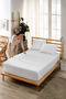 200x200 King Size High Bed Elastic Sheet Set - Cotton-Polyester Fabric, White - 3