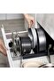 Expandable Pan Organizer Rack, 6 Adjustable Compartments Kitchen Cabinet Organizer - 5