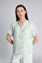 Regular Fit Floral Short Sleeve Shirt with Raised Collar I6173Az26Hs - 3