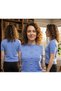 Women's Turquoise Short-Sleeved Striped Stylish Summer Sweater - 2