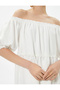 Mini Madonna Collar Dress Off-The-Shoulder Layered Daisy Detail - 5