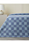 Azule Printed Cotton Double Pique 200X220 cm Blue - 2