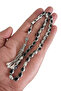 Silver Color Enamel Embroidered Prayer Beads, Quadruple Drop Model Metal Tassel Prayer Beads with Gift Box. - 4