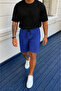 شورت رجالي قصير فضفاض باللون الأزرق من Trend Basic Jogger - 4