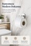 Ceria Chrome Covered Toilet Paper Hanger |   Toilet Paper Holder |   Both Adhesive and Screw Mounting - 9