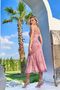Floral Print Midi Dress with Heart Neckline - 2