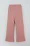 Girl's Pantsuit with Text Embroidery and Bow Detail, Ages 4-8, Dried Rose Color - 7